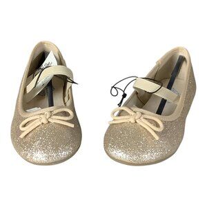 Thereabouts Lil Lexi Toddler Girls Gold Glitter Ballet Flats 2 Sizes Available